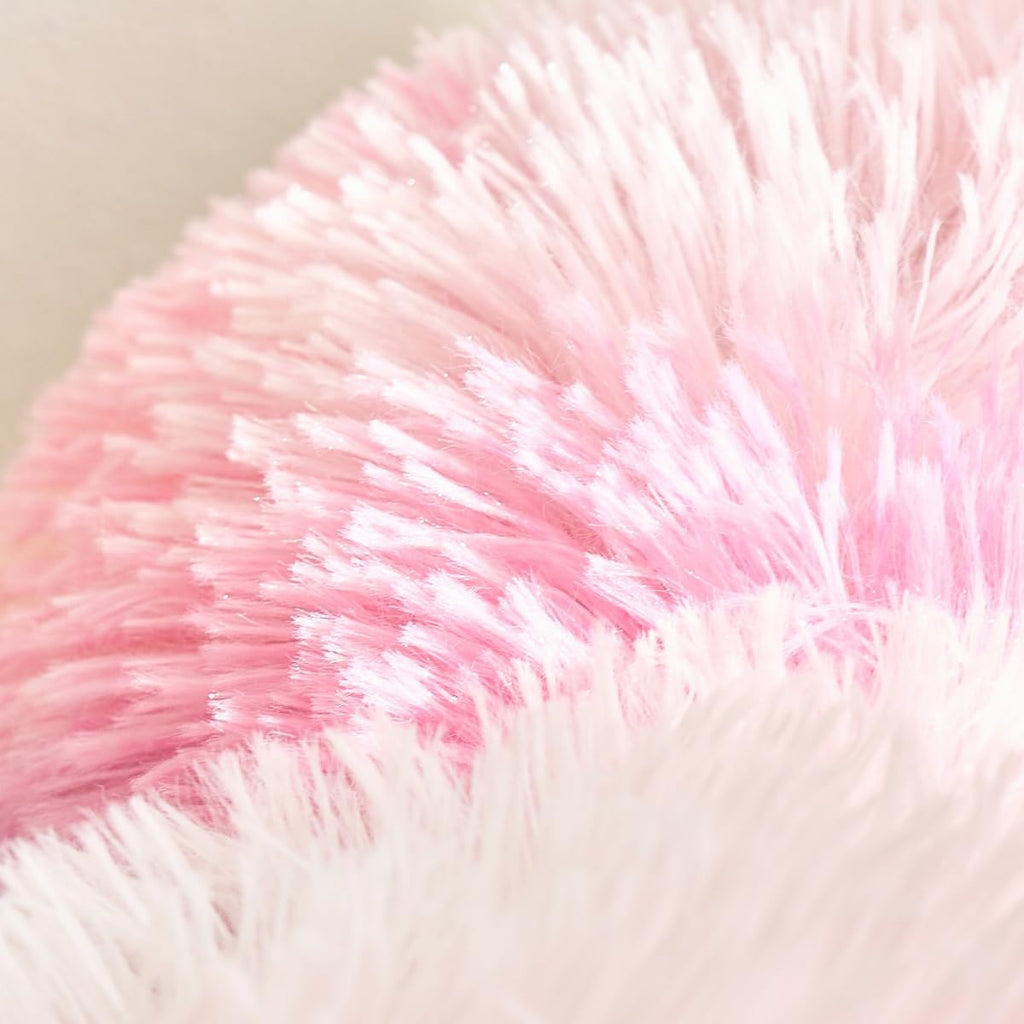 Faux Fur Pillow, Flower Shaped Throw Pillow Butt Cushion Flower Floor Pillow, Seating Cushion, Cute Room Decor & Plush