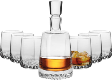 Whisky Set Decanter 32.1 oz & 6 × 10.1 oz Glasses, Fjord Collection