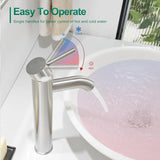 Vessel Sink Faucet Chrome Modern Tall Bathroom Faucets Single Handle One Hole Rv Vanity Lavatory Bathroom Sink Faucet
