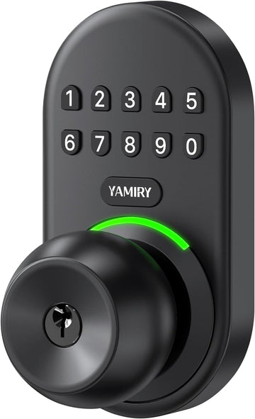 Keypad Smart Door Knob Lock, Keyless Entry Digital Lock with Handle