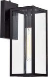 Dusk to Dawn Outdoor Lighting, 14.5 Inch Modern Farmhouse Exterior Wall Sconce with Clear Glass