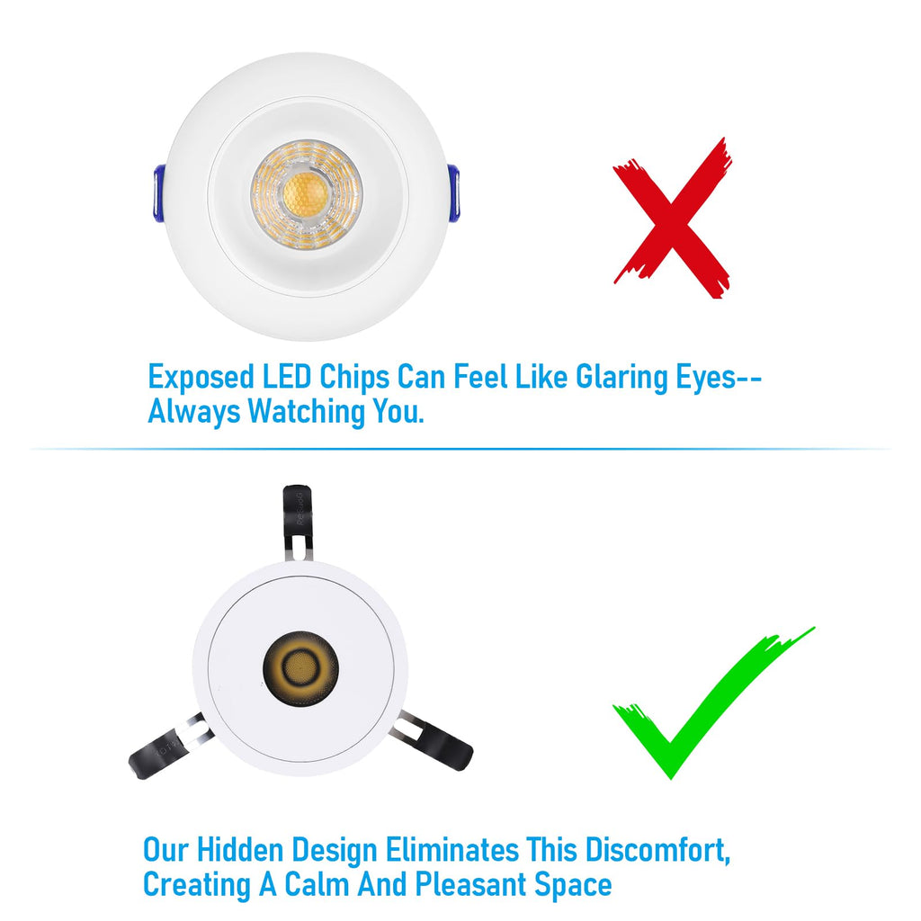 4 Inch 5CCT LED Pinhole Recessed Lights with J-Box