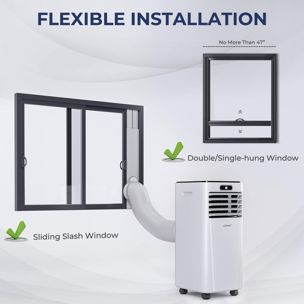 Portable Air Conditioner, 8000BTU AC Unit with Drying, Fan, Sleep Mode, 24H Timer, Remote Control