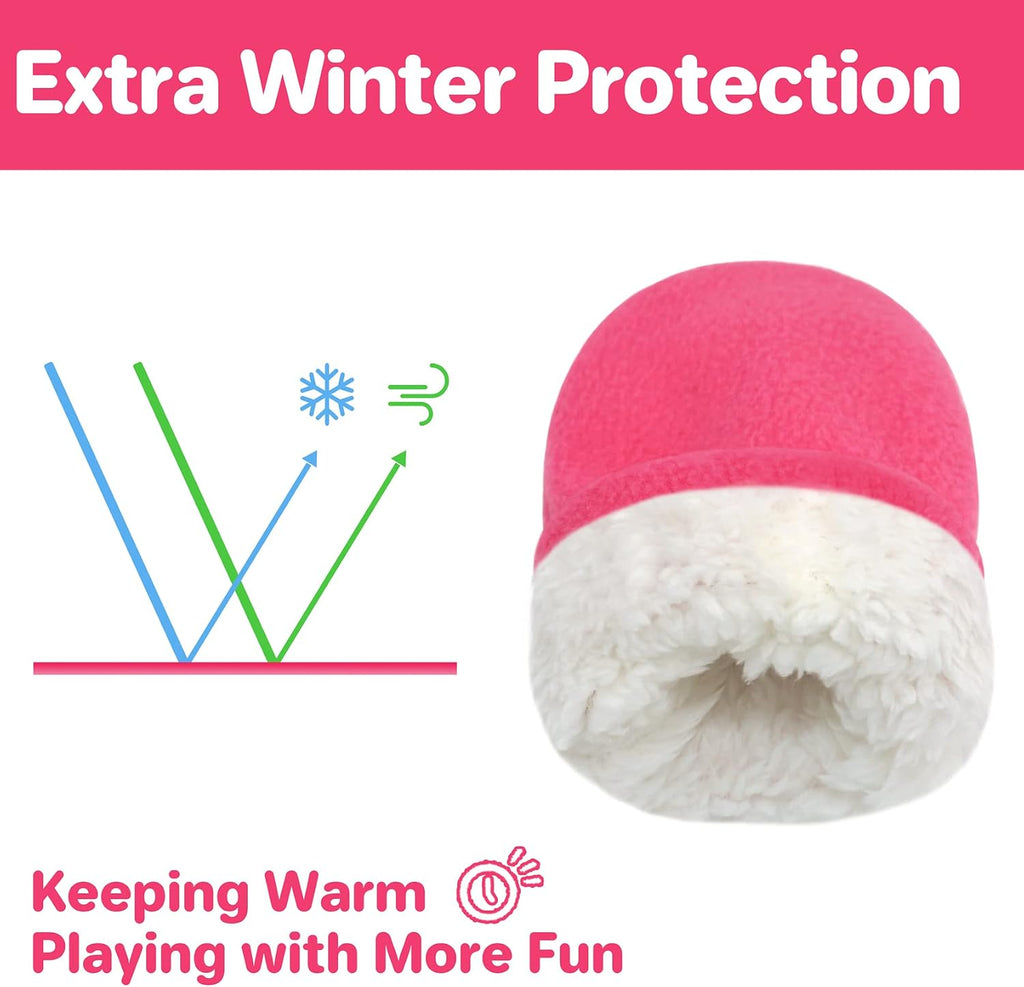 2 Pairs Baby Mittens Winter Toddler Mittens Warm Fleece Infang Gloves for Boys Girls Toddler Winter Gloves for Kids