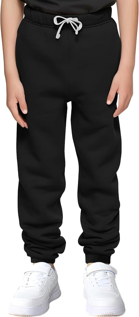 Boys Sweatpants 3 Pack Jogger Pants with Pockets Drawstring Waist