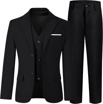 Boys' 3 Piece Suit Set Slim Fit Kids Suits Toddler Formal Tuxedos