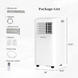 10000 BTU Portable Air Conditioner & Heater Combo with Remote Control, 4-in-1 Room AC Unit with Heat