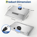 24 Inch Stainless Steel Under Cabinet Range Hood 280 CFM LED Lights, Charcoal Filter Convertible Ducted/Ductless