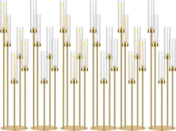 42.5in Gold Candle Holders for Table Centerpiece Candelabra Candlestick Holders Decor Wedding Centerpiece Table
