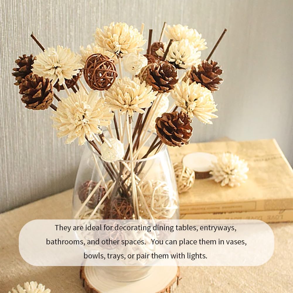 Inch Gold Wicker Rattan Balls Fade Resistant Decorative Orbs Decor Wedding Centerpiece Bowls Vase Fillers - Set of 12