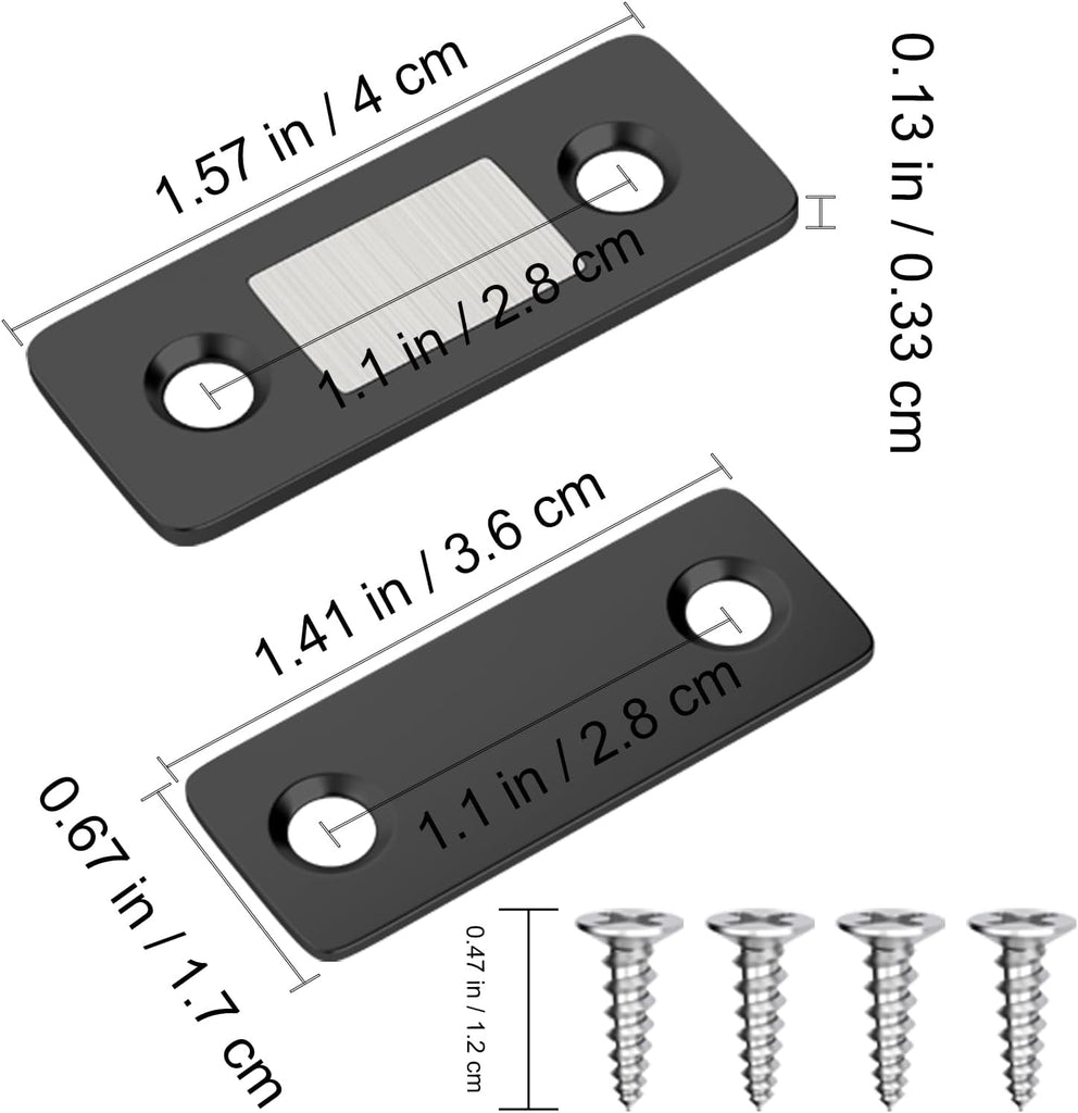 Cabinet Magnetic Catch 4 Pack Ultra Thin Cabinet Door Magnets Stick on Drawer Magnets Cabinet Latch Magnetic Closures