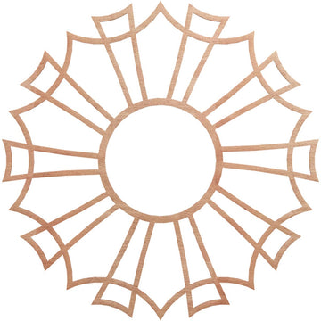 40"OD x 14 1/8"ID x 1/4"T Augustus Wood Fretwork Pierced Ceiling Medallion, Cherry