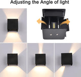 2 Pack LED Outdoor Wall Lights Exterior/Interior, Up and Down Lights IP65 Waterproof Wall Sconces