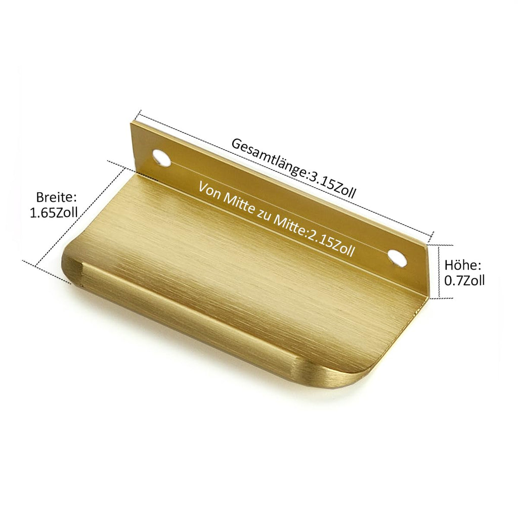 Edge Finger Tab Pull for cabinets Kitchen Concealed Drawer pulls Aluminum Hidden Door Handle Home 10 Pack Modern
