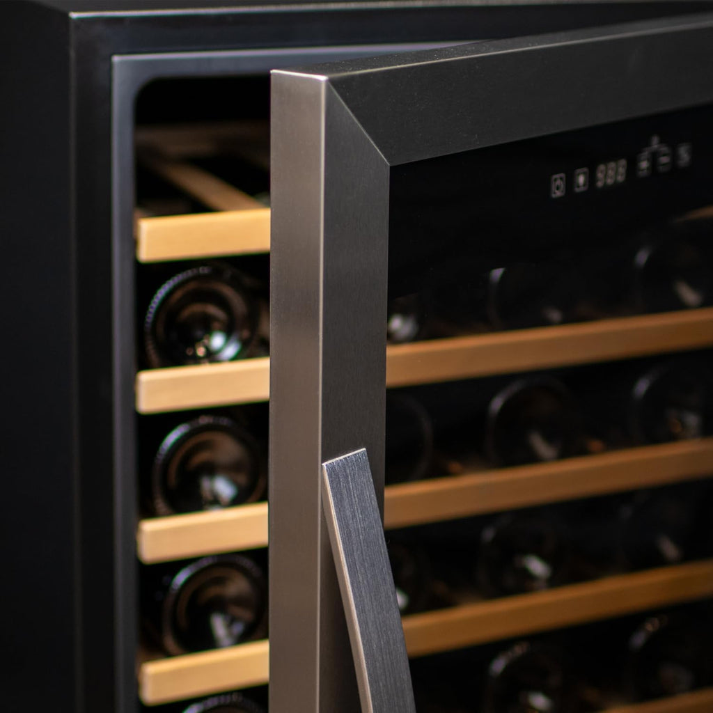 22" Wide Cascina Series 47 Bottle Dual Zone Stainless Steel Wine Refrigerator KW
