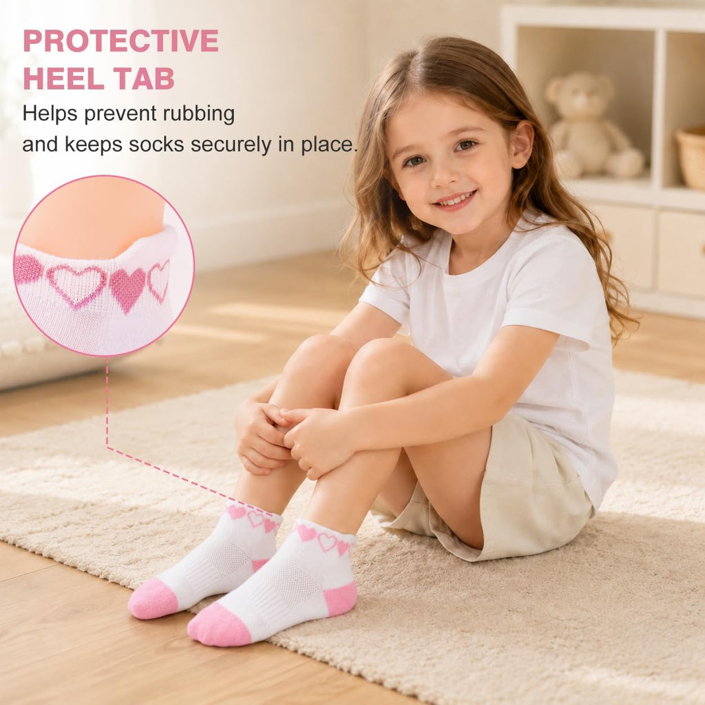 Girls Socks Ankle Athletic Kids Socks for Old