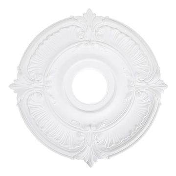 18" OD x 3.82" ID PU Decorative Ceiling Light Medallion Cover White