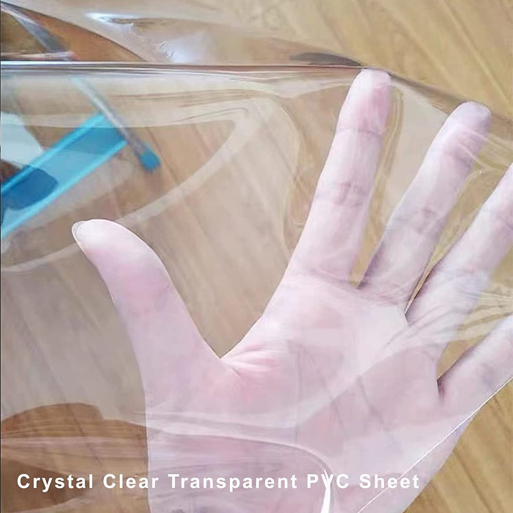 Clear Vinyl Rectangle Fitted Tablecloth Elastic Edged Table Cloth Waterproof Oil-Proof Plastic Cover