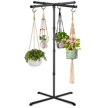 Plant Hanger Indoor, 59" Tall Hanging Plant Stand Heavy Duty Metal Indoor Plant Hanger Stand Hanging Plant Holder