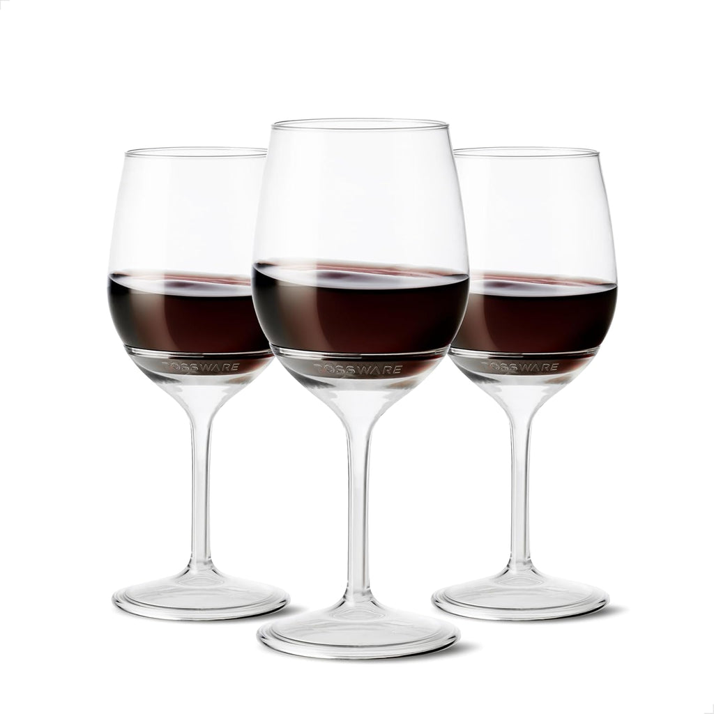 POP 14oz Stemmed Vino SET OF 12, Premium Quality, Recyclable, Unbreakable & Plastic Wine Glasses, 12 Count (Pack of 1)