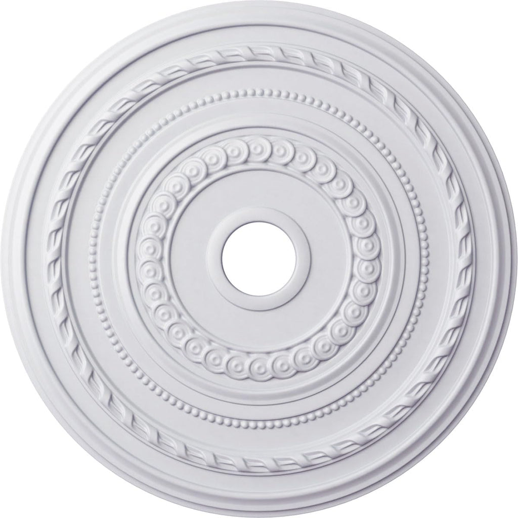 Cole Ceiling Medallion, 25 3/8"OD x 3 3/8"ID x 1 3/8"P (Fits Canopies up to 9 1/8"), Factory Primed