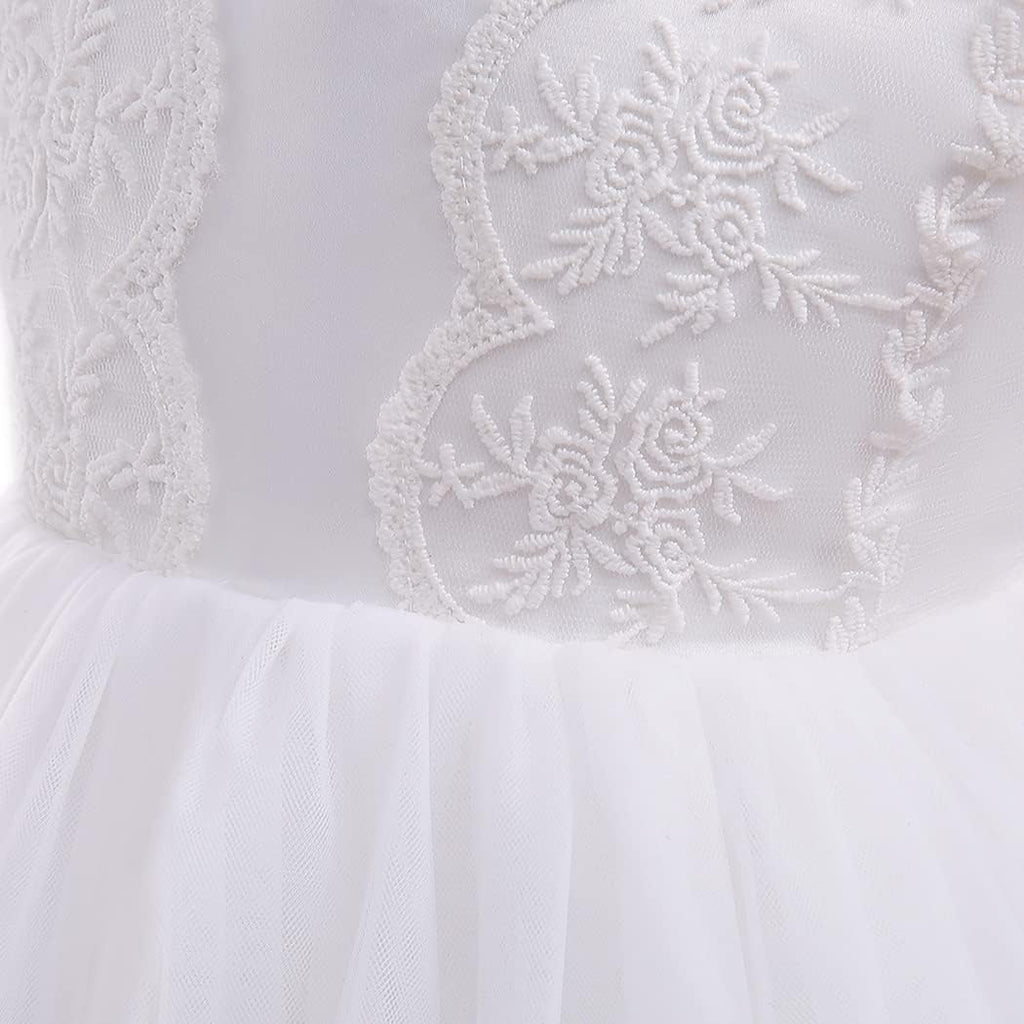 Baby Girl Baptism Dress 3PCS Infant Embroidered Christening Formal Gowns Outfit for Party Wedding