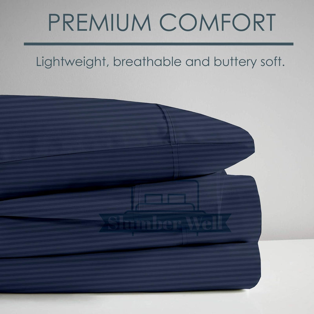 4 Piece Top Split King Sheet Sets for Adjustable Bed, 34 Inch Split Head, 100% Egyptian Cotton, 6 Inch Deep Pocket