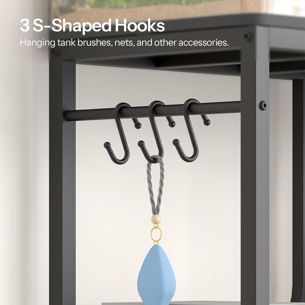 20 Gallon Fish Tank Stand with Storage Shelves, Aquarium Stand