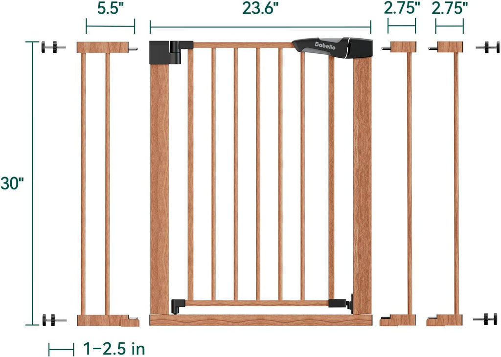 26-40 in Pressure Mounted Baby Gate for Stairs, PressGuard Dog Gate