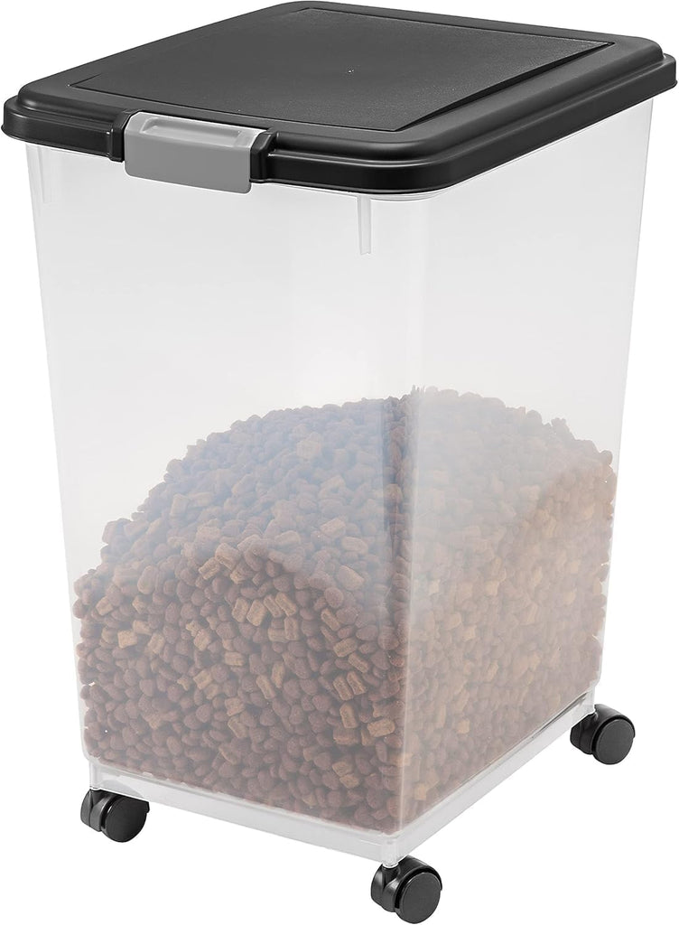 USA Dog Food Storage Container, Up to 54 lbs, Black, Made in USA