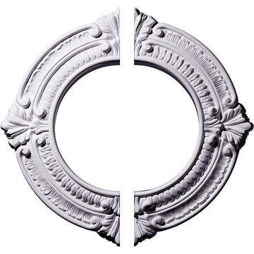 11 1/8"OD x 6 1/8"ID x 5/8"P Benson Ceiling Medallion, Two Piece (Fits Canopies up to 6 1/8")