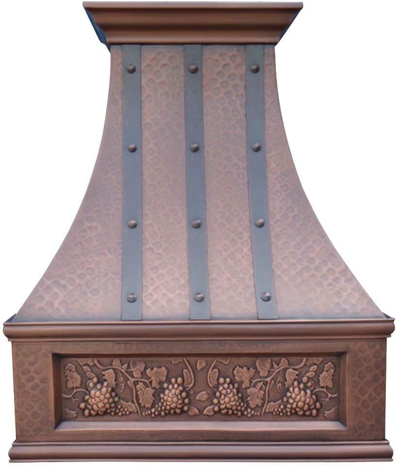36 Inch Copper Wall Mount Range Hood