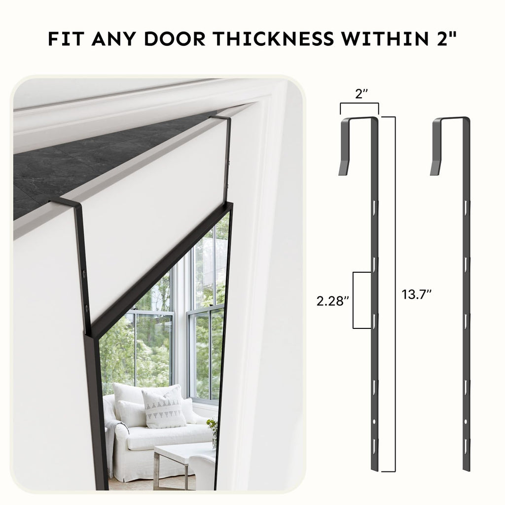 48x14 Inch Full Length Tempered Glass Door Mirror