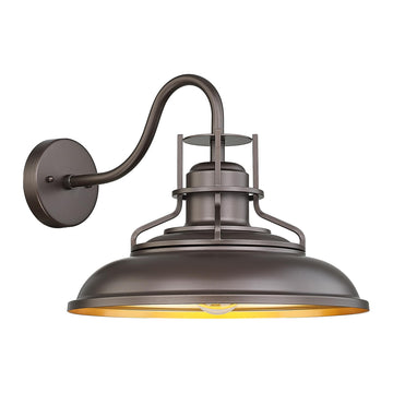 18" ORB Barn Light - Outdoor/Indoor Waterproof Wall Sconce for Garden, Courtyard & Entryway, Farmhouse Industrial