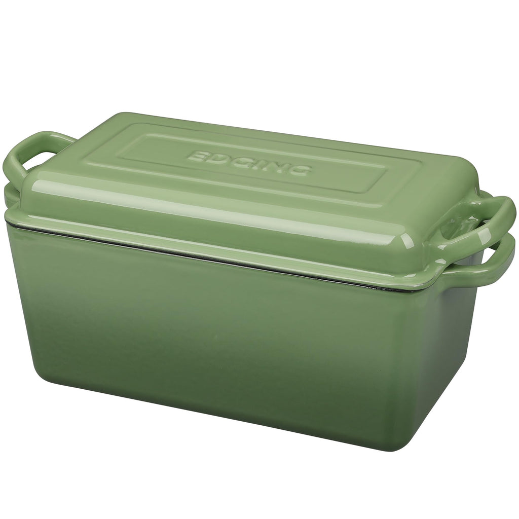 Enameled Cast Iron Dutch Oven, Oblong Bread Oven for Sourdough Bread Baking, Baking Pan, Dual Handles, Oven Safe, 4