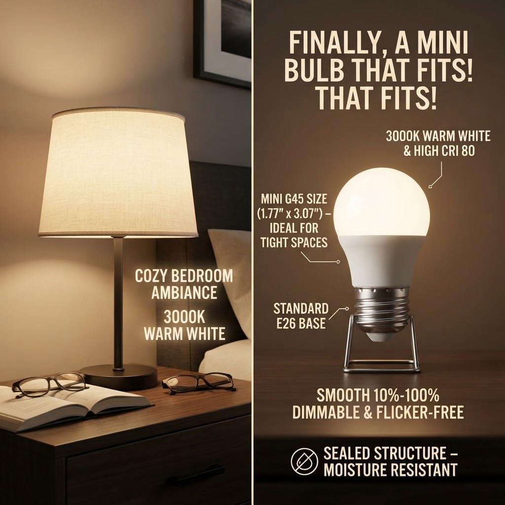 E26 Range Hood Bulbs, Dimmable A15 LED Appliance Bulb, 5W Refrigerator Lamp