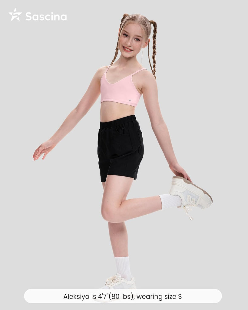 Girls Soft Training Bras, Easy Pull-On Cami First Bra