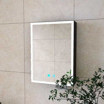 Mirror Medicine Cabinet with Storage,White led Lighted Bathroom Mirror Anti Fog smart Medicine Cabinet,wall Mounted