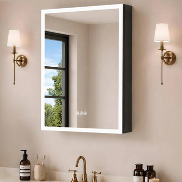 24 x 30 Inch LED Medicine Cabinet Mirror with Lights | Recessed or Wall Mount, ETL Listed, 3-Color Temp Lighting