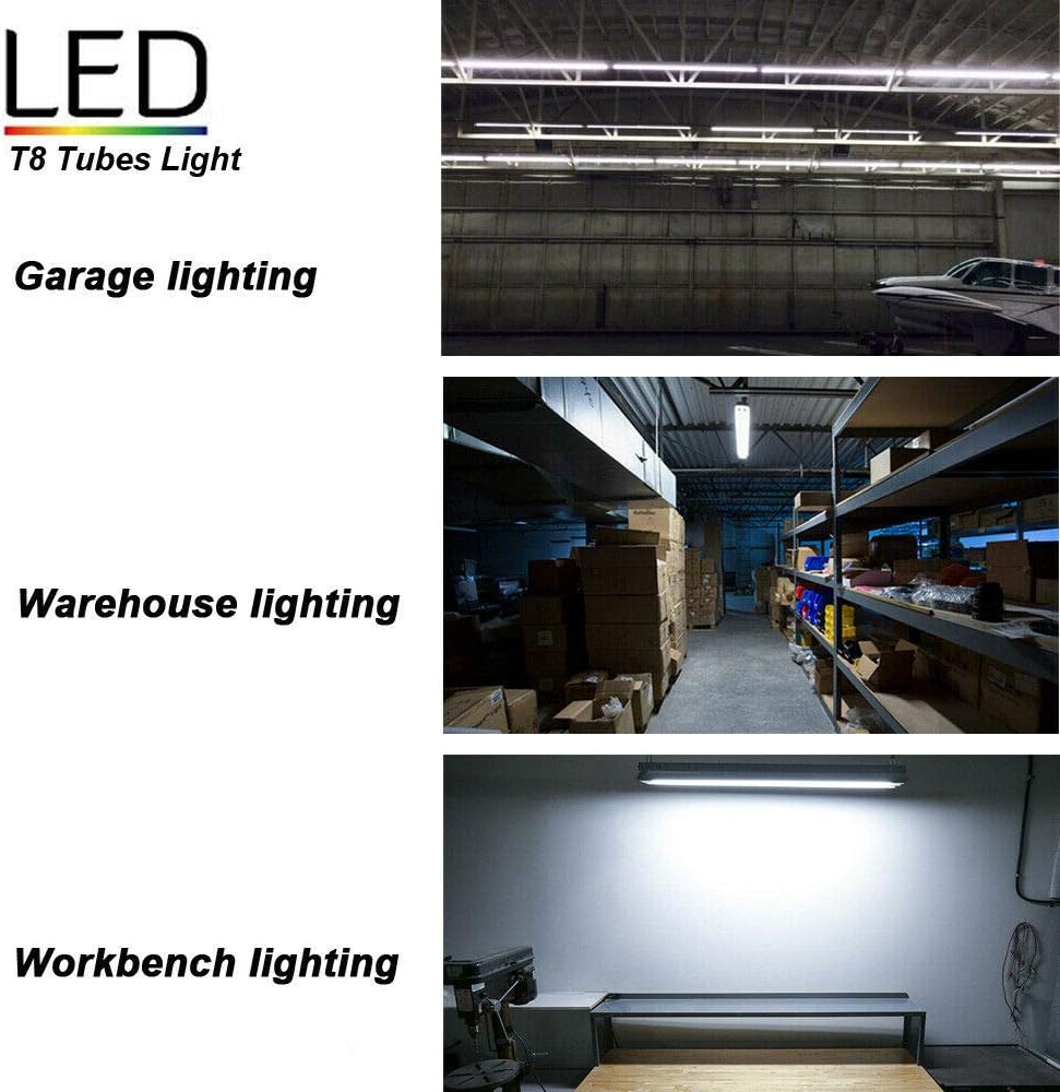 T8 T10 T12 8FT LED Light Bulbs, Single Pin Fa8 Base, 8 Foot LED Fluorescent Tube Replacement, 150W 19000LM, 6000K