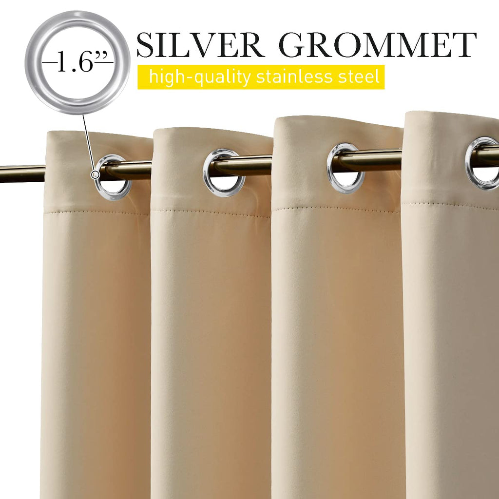 Outdoor Curtains Waterproof W84xL95 Biscotti Beige