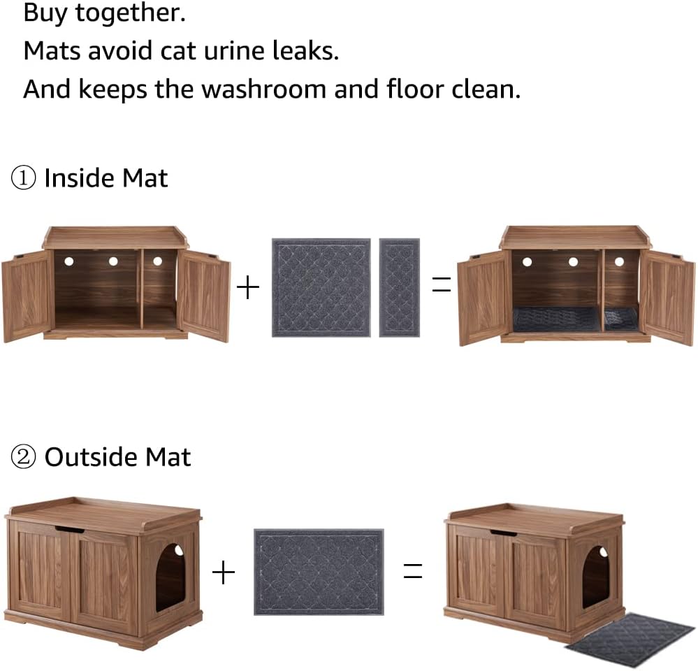 Cat Litter Box Enclosure Furniture, Hidden Litter Box Cover