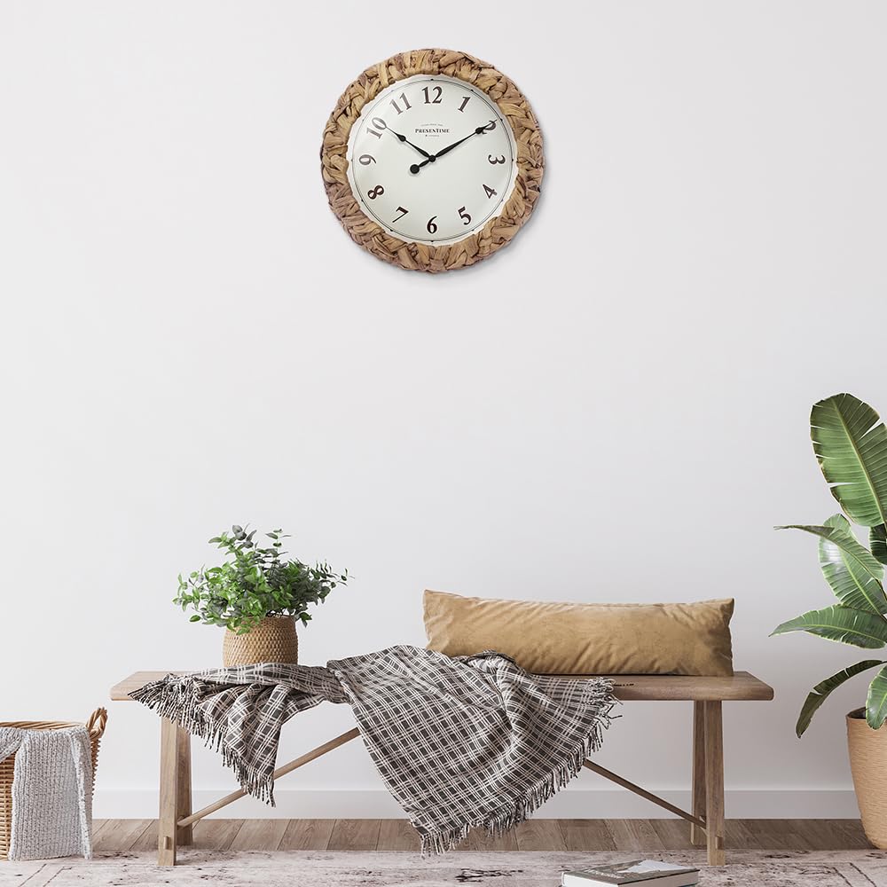 Farmhouse Series, Rustic Woven Clock