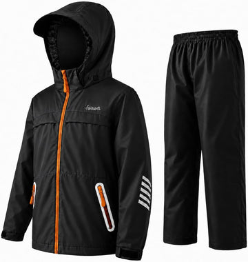 Kids Rain Gear Boys Girls Youth Rain Jacket and Pants