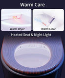 Smart One-Piece Toilet with Built-In Bidet, Elongated Heated Seat, Auto Flush, Foot Sensor Flush, Warm Wash, ADA Comfort Height, Blackout Flush, Night Light, LED Display