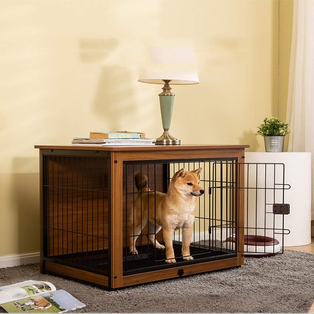 Crate Pet Cage with Crate Cover Pet Dog Cage Indoor Dog Fence Household Dog Bed Cat Rabbit Cage Pet Playpen (XLarge)
