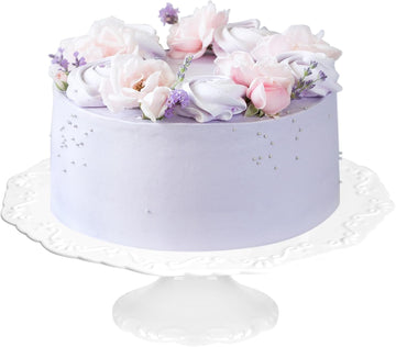 12 Inch Cake Stand for 10 Inch Cakes, Porcelain Wedding Cake Stand for Party, Round Dessert Cake Display Stand Plate