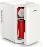 4L Mini Fridge for Skincare & Food, 110V/12V Cooler & Warmer Portable Refrigerator for Bedroom, Office, Car, Dorm