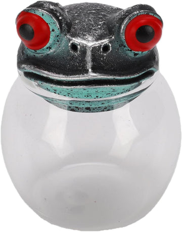 Apothecary Jar Handcrafted Vintage Glass Storage Container with Lid for Tea Spices Condiments, Wide Mouth Sealed Food