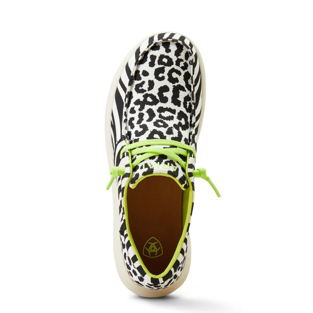Women's Hilo - Black White Animal Print, 6 Medium